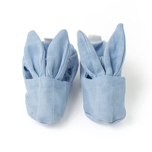 Tavşan Kulaklı Müslin Bebek Patik - Endless Blue