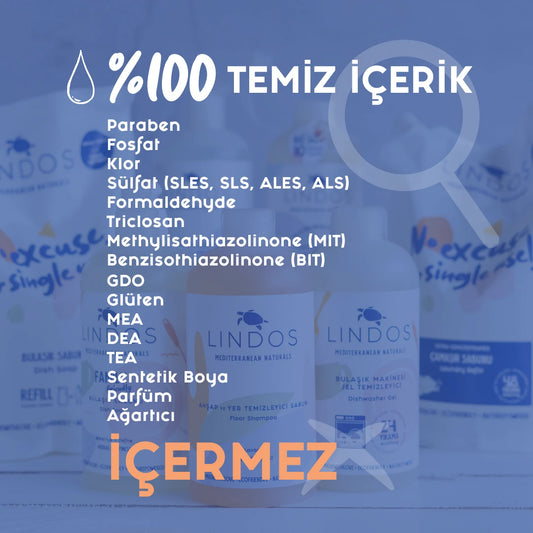Lindos - Doğal Konsantre Yüzey Temizleyici - Lavanta - 600ml