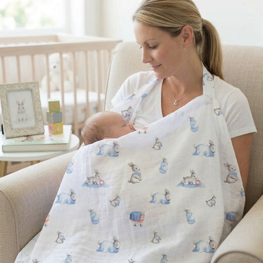 Müslin Bebek Emzirme Önlüğü - Bébé Lapin