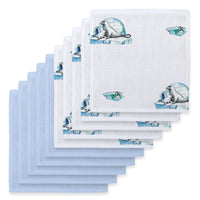 Müslin Bebek Ağız Bezi Paketi – Le Phoque & Endless Blue 10`lu