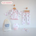 Resmi Galeri görüntüleyiciye yükleyin, Yenidoğan Bebek Hastane Çıkış Seti 4 Parça - Bébé Lapin Rose