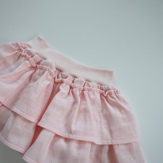 Müslin Fırfırlı Bebek Etek - Innocent Pink