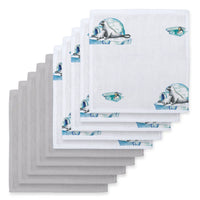 Müslin Bebek Ağız Bezi Paketi – Le Phoque & Cotton Grey 10`lu