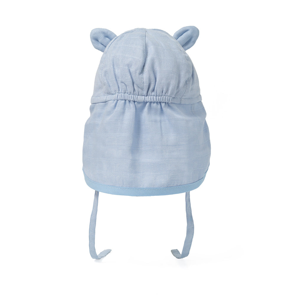 Müslin Ense Korumalı Bebek Şapka - Endless Blue