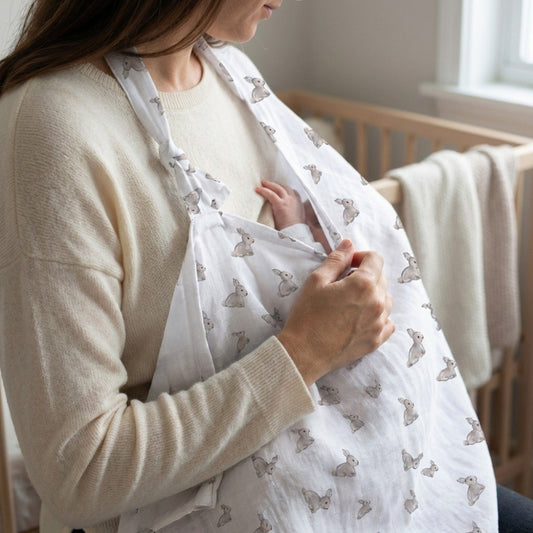 Müslin Bebek Emzirme Önlüğü - Iconique Lapin