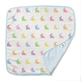 Resmi Galeri görüntüleyiciye yükleyin, Çift Kat Müslin Battaniye 0.5 TOG - 65x65 cm - Rainbow Lapin Blue
