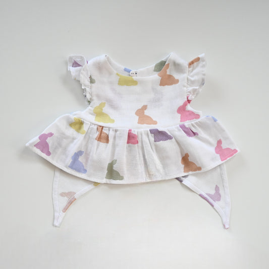 Müslin Etek Bluz Bebek Takım - Rainbow Lapin