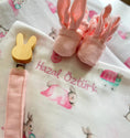 Resmi Galeri görüntüleyiciye yükleyin, 2’li Müslin Bebek Örtüsü - Bebe Lapin Rose ve Cotton Grey - 100x100 cm