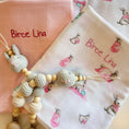 Resmi Galeri görüntüleyiciye yükleyin, 2’li Müslin Bebek Örtüsü - Bebe Lapin Rose ve Cotton Grey - 100x100 cm