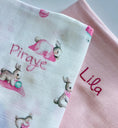 Resmi Galeri görüntüleyiciye yükleyin, Müslin Bebek Ağız Bezi Paketi – Bébé Lapin Rose & Innocent Pink 10`lu