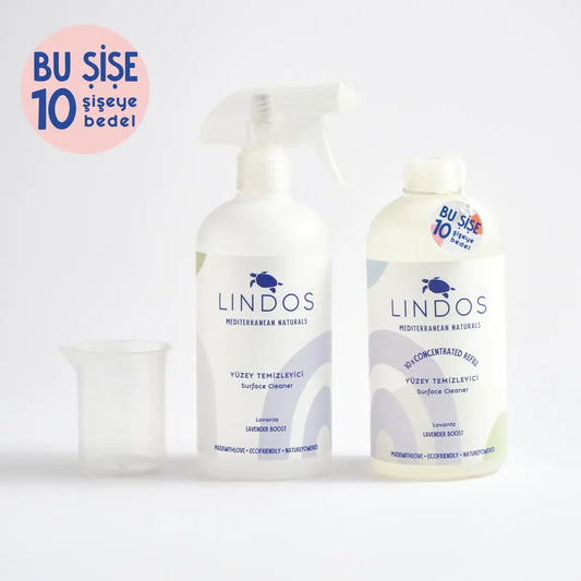 Lindos - Doğal Konsantre Yüzey Temizleyici - Lavanta - 600ml