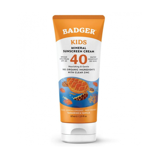 Badger Clear Zinc Çocuk Güneş Kremi SPF40 (Kolay Sürülüm) 87 ml
