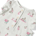 Resmi Galeri görüntüleyiciye yükleyin, Müslin Kız Bebek Fırfırlı Kolsuz Tulum - Bébé Lapin Rose
