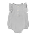 Resmi Galeri görüntüleyiciye yükleyin, Müslin Kız Bebek Fırfırlı Kolsuz Tulum - Cotton Grey