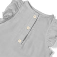 Resmi Galeri görüntüleyiciye yükleyin, Müslin Kız Bebek Fırfırlı Kolsuz Tulum - Cotton Grey