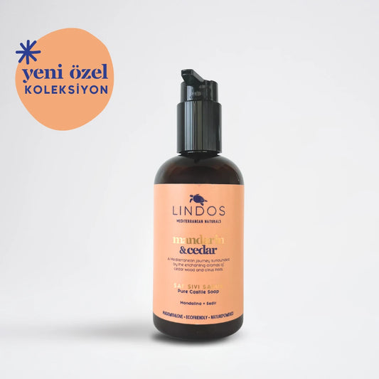 Lindos - Saf Sıvı Kastil Sabunu - Mandarin & Cedar - 250 ml