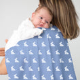 Resmi Galeri görüntüleyiciye yükleyin, Müslin Bebek Örtüsü - Mono Lapin Royal Blue