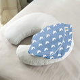 Resmi Galeri görüntüleyiciye yükleyin, Müslin Bebek Emzirme Destek Yastığı Kılıfı - Mono Lapin Royal Blue