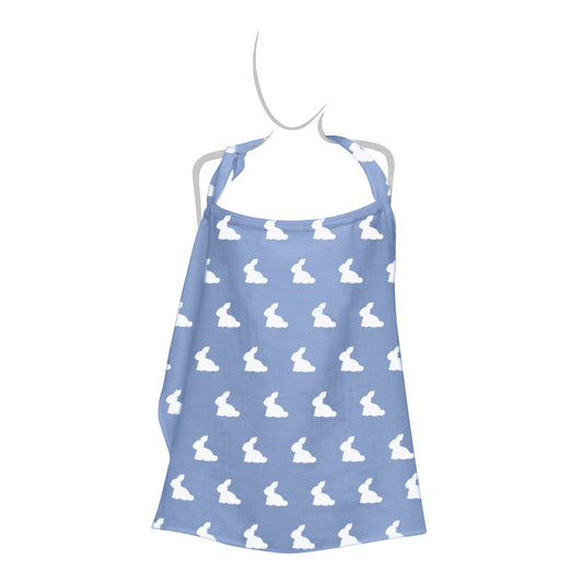 Müslin Bebek Emzirme Önlüğü - Mono Lapin Royal Blue