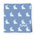 Resmi Galeri görüntüleyiciye yükleyin, Müslin Bebek Örtüsü - Mono Lapin Royal Blue