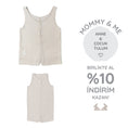 Resmi Galeri görüntüleyiciye yükleyin, Kısa Paçalı Müslin Bebek Tulum - Cotton Grey