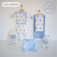 Resmi Galeri görüntüleyiciye yükleyin, Yenidoğan Bebek Hastane Çıkış Seti 7 Parça - Rainbow Lapin Blue