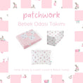 Resmi Galeri görüntüleyiciye yükleyin, Patchwork Bebek Odası Takımı - Bébé Lapin Rose