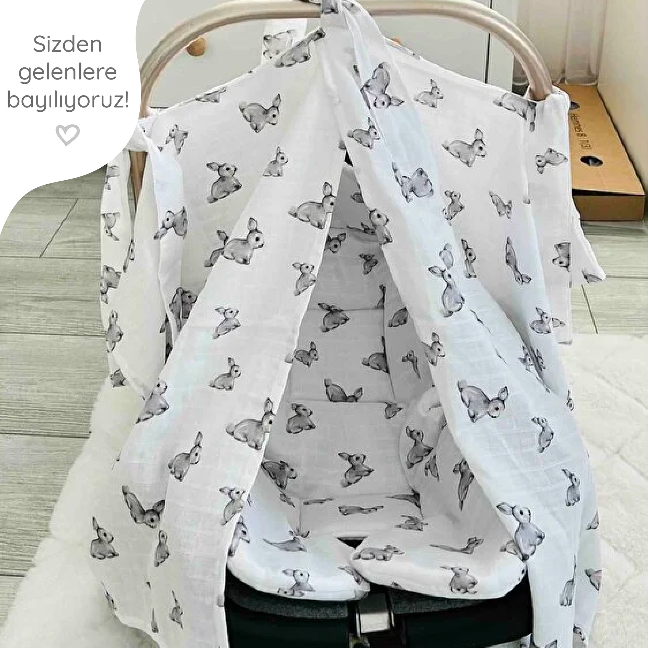 Müslin Puset Örtüsü - Iconique Lapin