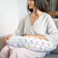 Resmi Galeri görüntüleyiciye yükleyin, Müslin Bebek Emzirme Destek Yastığı - Rainbow Lapin Blue