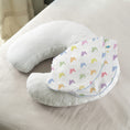 Resmi Galeri görüntüleyiciye yükleyin, Müslin Bebek Emzirme Destek Yastığı Kılıfı - Rainbow Lapin Blue