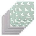 Resmi Galeri görüntüleyiciye yükleyin, Müslin Bebek Ağız Bezi Paketi – Mono Lapin Matcha Green & Cotton Grey 10`lu