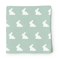 Resmi Galeri görüntüleyiciye yükleyin, Müslin Bebek Örtüsü - Mono Lapin Matcha Green