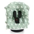 Resmi Galeri görüntüleyiciye yükleyin, Müslin Puset & Oto Koltuk Örtüsü - Mono Lapin Matcha Green