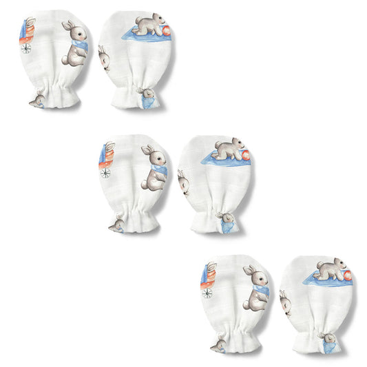 Müslin Eldiven 3’lü Set - Bébé Lapin