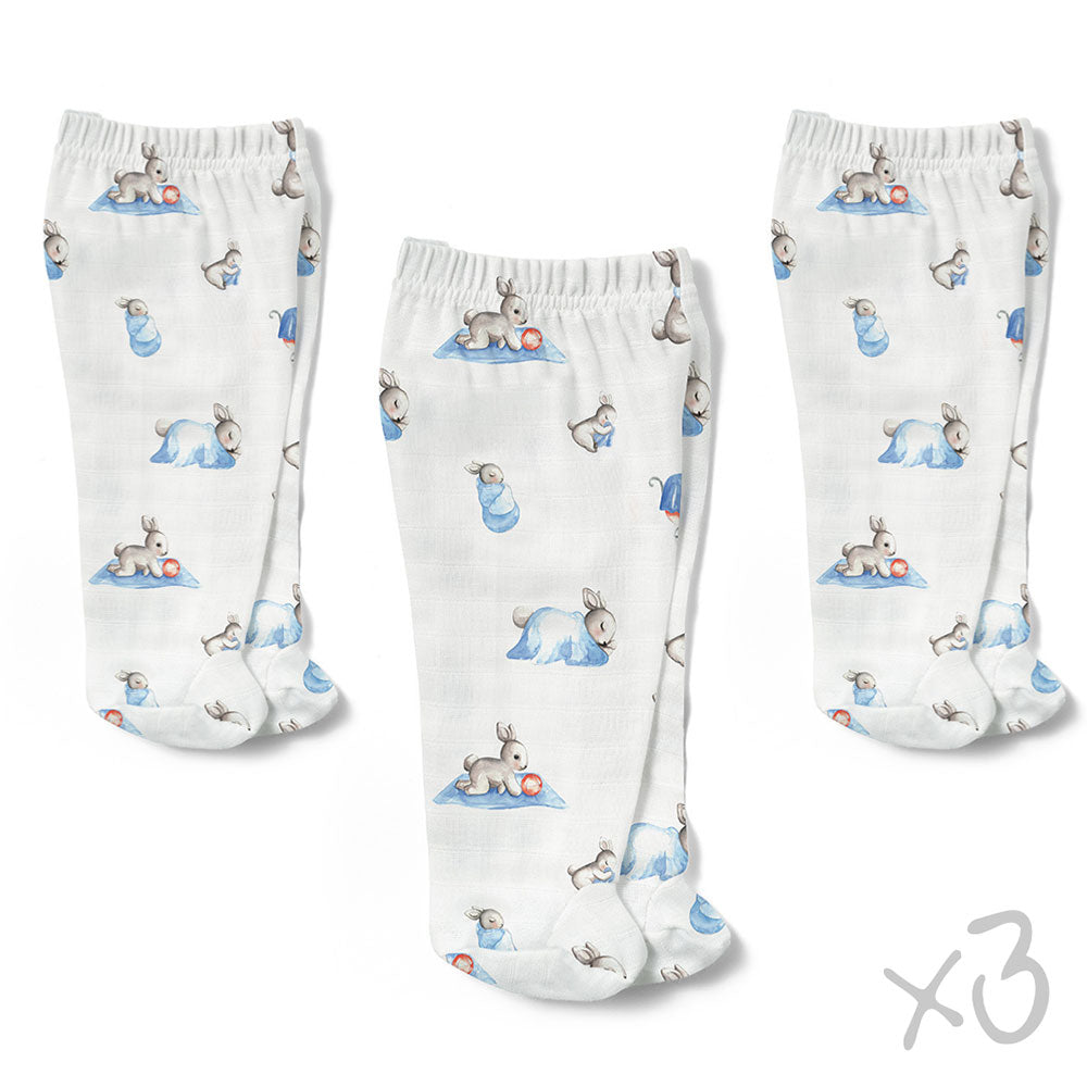 Müslin Patikli Alt 3'lü Set – Bébé Lapin