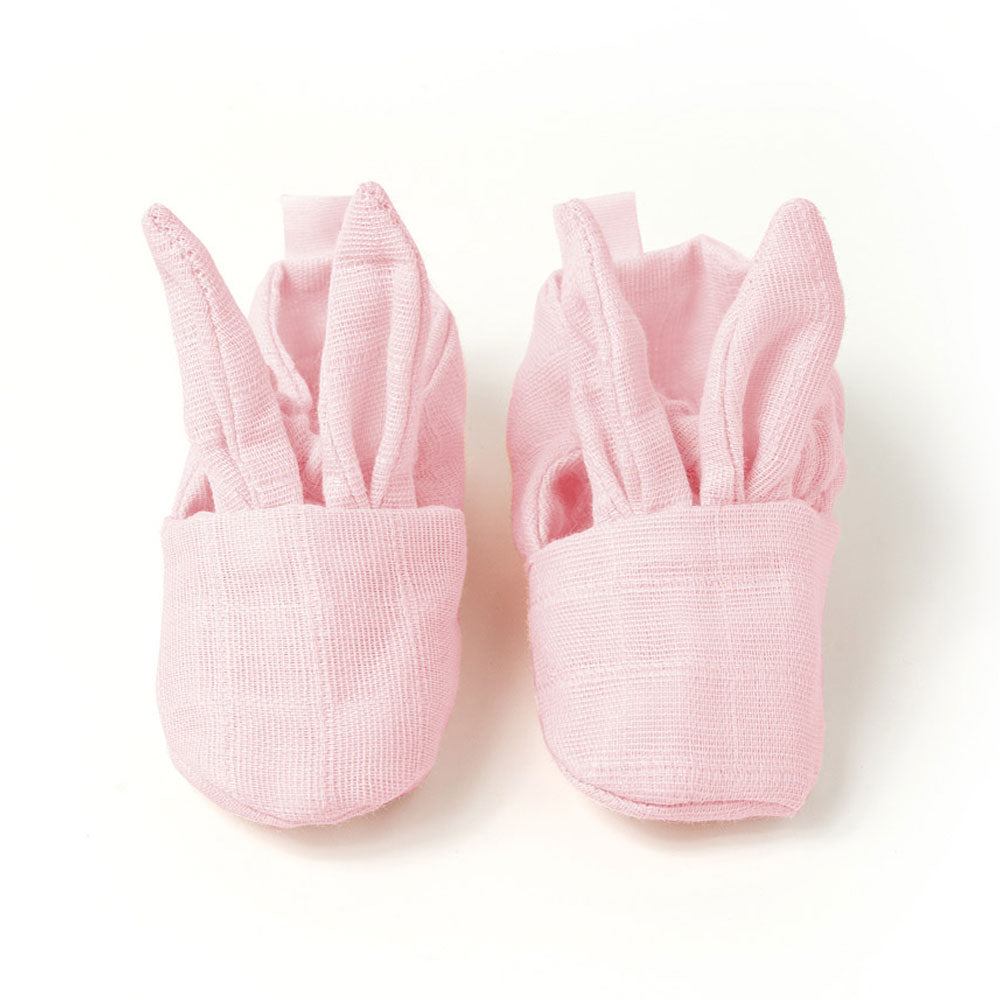 Tavşan Kulaklı Müslin Bebek Patik - Innocent Pink