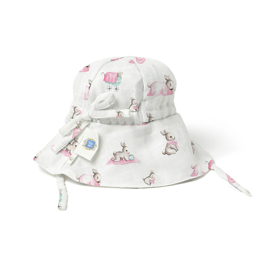 Müslin Bebek Şapkası - Bébé Lapin Rose