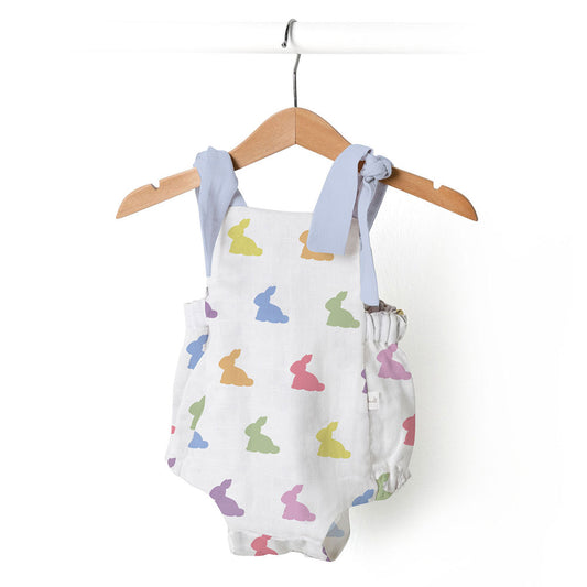 Müslin Bebek Tulum - Rainbow Lapin Blue