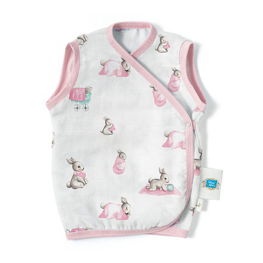 Müslin Bebek Yelek - Bébé Lapin Rose