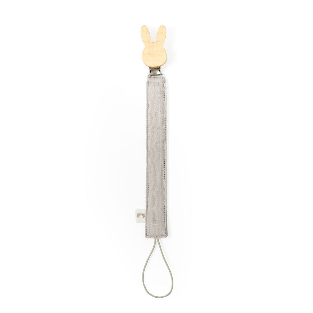 Müslin Bebek Emzik Askısı - Cotton Grey