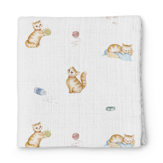 Müslin Bebek Örtüsü - Chaton