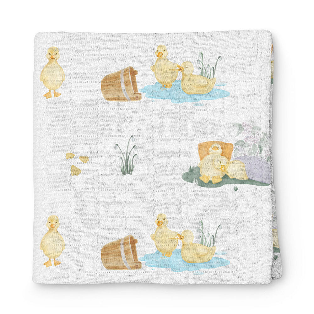 Müslin Bebek Örtüsü 100x100 cm - Petits Caneton