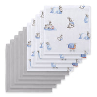 Müslin Bebek Ağız Bezi Paketi – Bébé Lapin & Cotton Grey 10`lu