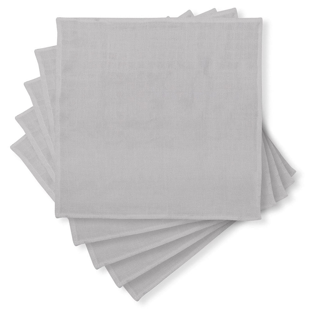 Müslin Bebek Omuz Bezi 5’li - Cotton Grey