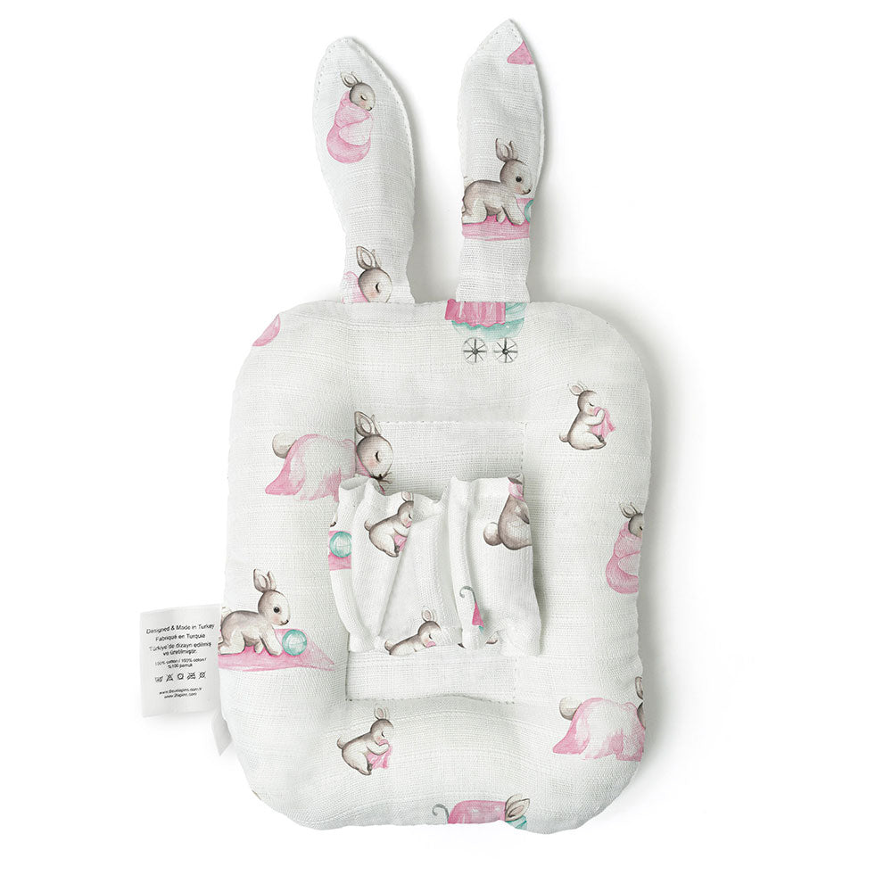Müslin Bebek Emzirme Yastığı - Bébé Lapin Rose