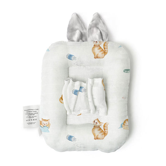 Müslin Bebek Emzirme Yastığı - Chaton