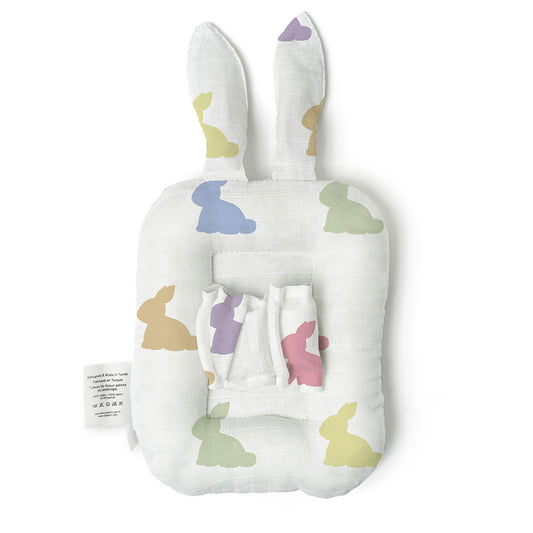 Müslin Bebek Emzirme Yastığı - Rainbow Lapin Blue