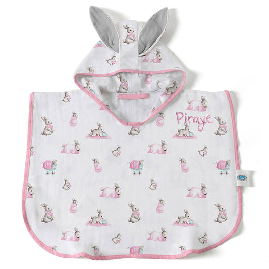 Müslin Bebek Panço - Bébé Lapin Rose