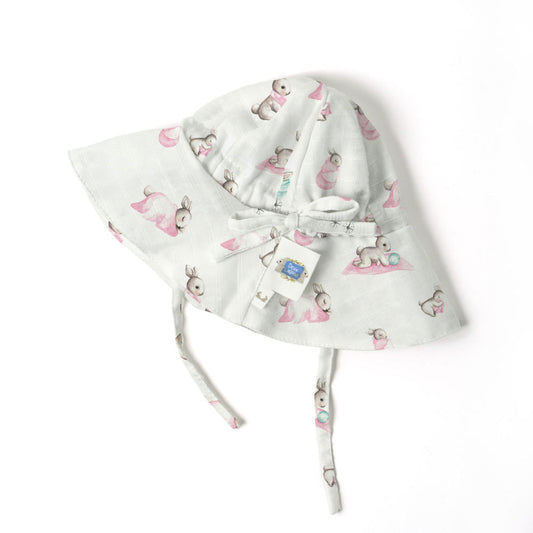 Müslin Bebek Şapkası - Bébé Lapin Rose