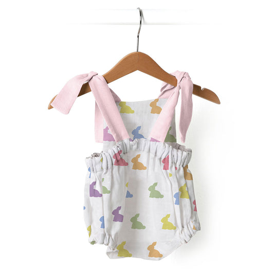 Müslin Bebek Tulum - Rainbow Lapin Pink